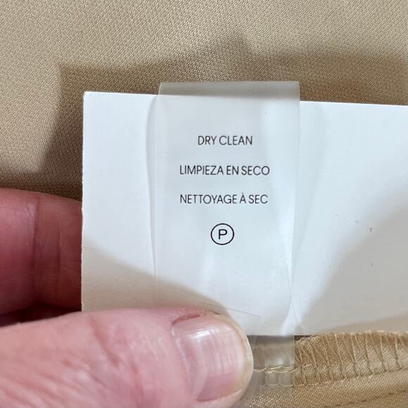 Karl Lagerfeld Tan Crepe Sleeveless Knee Length Scoop Neck Sheath Dress 6/SM NWT - Picture 14 of 16